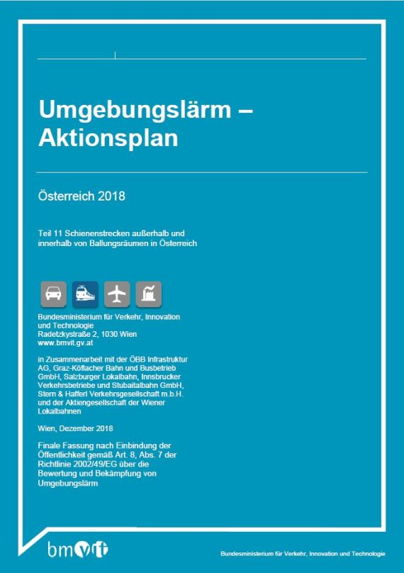 Umgebungslärm Aktionsplan Teil 11 - Titelblatt