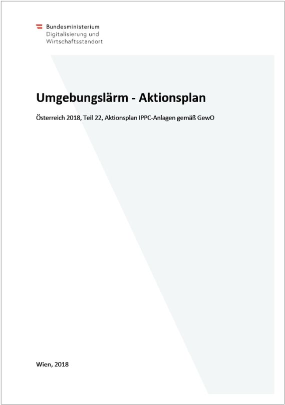 Umgebungslärm Aktionsplan Teil 22 - Titelblatt