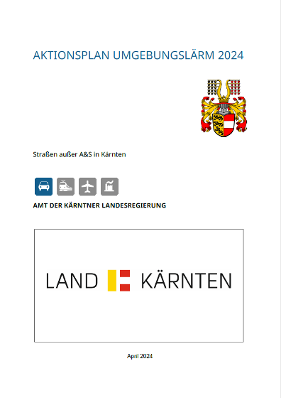 Titelseite des Aktionsplans Umgebungslärm des Landes Kärnten