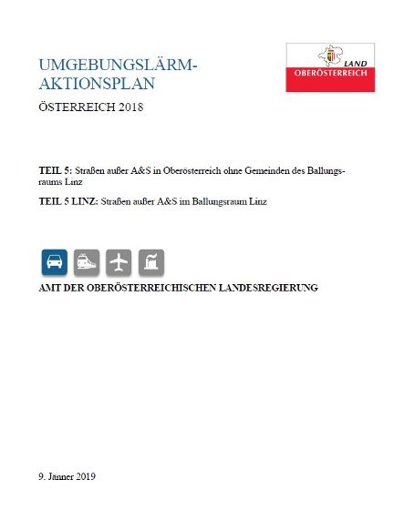 Umgebungslärm Aktionsplan Teil 5 - Titelblatt
