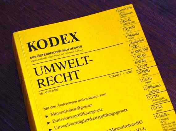 Fotografie des Kodex Umweltrecht