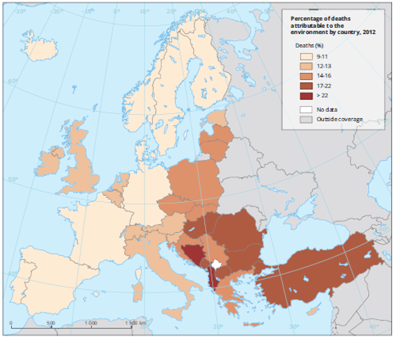 Healthy environment, healthy lives: how the environment influences health and well-being in Europe