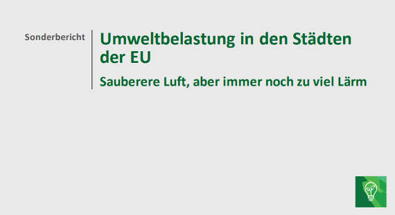 Titelbild des Sonderberichts des Europäischen Rechnungshofs 2025